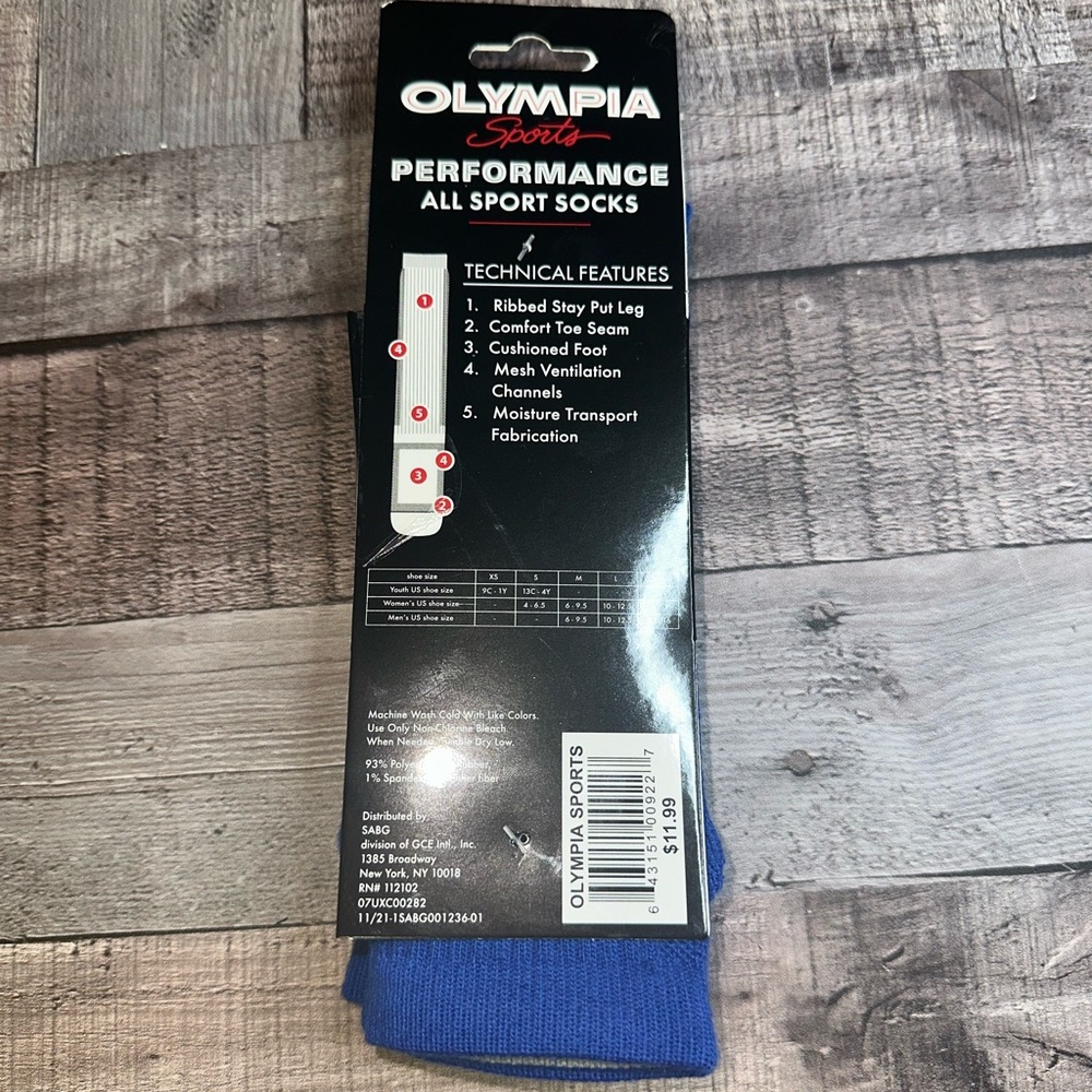 Blue Performance Socks - Picture 2 of 2